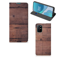 OnePlus 8T Book Wallet Case Old Wood - thumbnail