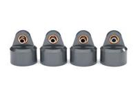 Traxxas - Shock caps, aluminum (gray-anodized), GT-Maxx, shocks (4) (TRX-8964-GRAY)