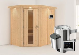 Karibu | Sauna Saja met Dakkraag | Energiesparende Deur l Externe Bediening