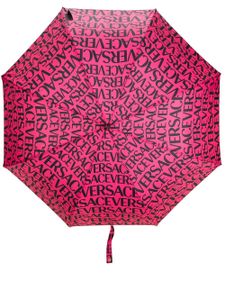 Versace parapluie à logo imprimé - Rose