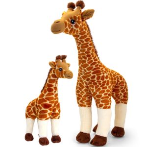 Pluche knuffel dieren Giraffes familie setje 30 en 70 cm