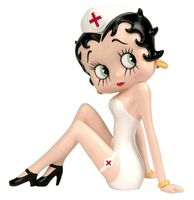 Betty Boop Zittende Verpleegster Beeldje 18 cm - thumbnail