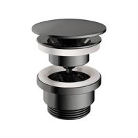 Hotbath Cobber Always open Clickwaste Zwart Chroom P708