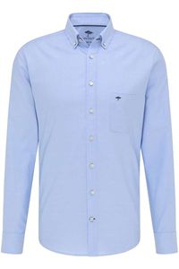 Fynch-Hatton Casual Fit Overhemd blauw, Effen