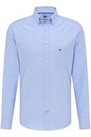 Fynch-Hatton Casual Fit Overhemd blauw, Effen - thumbnail