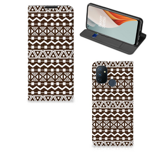 OnePlus Nord N100 Hoesje met Magneet Aztec Brown