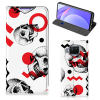 Mobiel BookCase Xiaomi Mi 10T Lite Skull Red - thumbnail