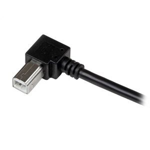 StarTech.com 1 m USB 2.0 A naar rechtshoekige B-kabel M/M