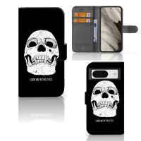 Telefoonhoesje met Naam Google Pixel 8 Skull Eyes