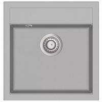 vidaXL Gootsteen enkele bak graniet grijs