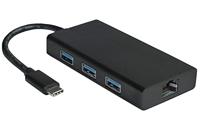 VALUE USB 3.2 Gen 1 Type C naar Gigabit Ethernet Converter + Hub