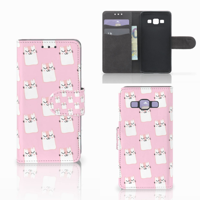 Samsung Galaxy A3 2015 Telefoonhoesje met Pasjes Sleeping Cats