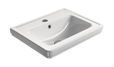 Sapho Classic keramische wastafel 60x46cm met kraangat nano coating