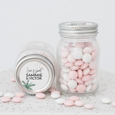 Mini mason jar Paradise love