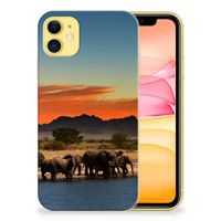 Apple iPhone 11 TPU Hoesje Olifanten - thumbnail