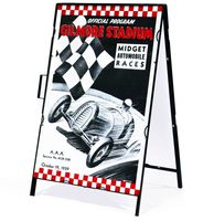 Gilmore Stadium Midget Automobile Races Metalen Frame Met Bord - thumbnail