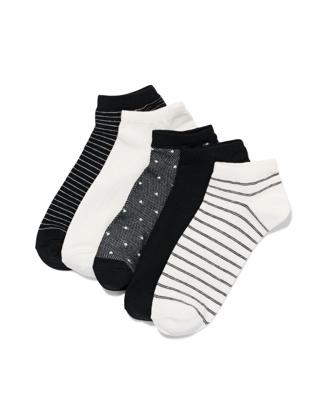 HEMA Dames Enkelsokken Met Katoen - 5 Paar Zwart (zwart) HEMA Dames Enkelsokken Met Katoen - 5 Paar Zwart (zwart)