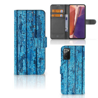 Samsung Galaxy Note 20 Book Style Case Wood Blue