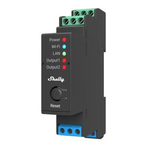 Shelly Pro2 power relay Zwart, Blauw, Groen