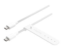 ZAGG mophie chargestream oplaadkabel USB-C naar USB-C kabel 1 meter, snel opladen, heavy duty, gevlochten, wit