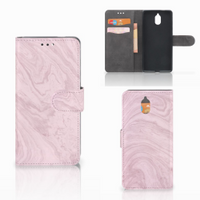 Nokia 3.1 (2018) Bookcase Marble Pink - Origineel Cadeau Vriendin - thumbnail