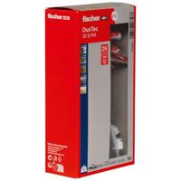 fischer DuoTec 10 S PH, twee componenten hollewandplug met zeskantschroeven voor plaatmateriaal, geschikt voor massieve materialen als spreidplug voor montage van kasten, planken & leuningen, 10 stuks