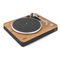 HOUSE OF MARLEY Stir It Up Turntable Turntable, 45/33 Turns, aluminiumlegering plaat, stijve metalen arm, Audio-Technica MM Cartridge, hout/zwart