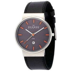 Horlogeband Skagen 351XLSLBMO Leder Zwart 20mm