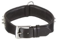 Nobby Delgado Leren Halsband, 70 cm Lengte x 50 mm Breedte, Zwart