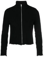 MM6 Maison Margiela cardigan en coton nervuré - Noir - thumbnail