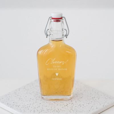 Whisky beugelfles cheers met naam