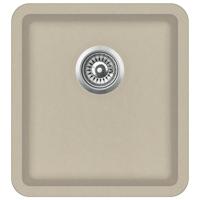 vidaXL Gootsteen enkele bak graniet beige