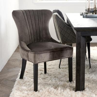 Rivièra Maison Eetkamerstoel 'Davis' Velvet III, kleur Anthracite