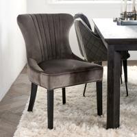 Rivièra Maison Eetkamerstoel 'Davis' Velvet III, kleur Anthracite