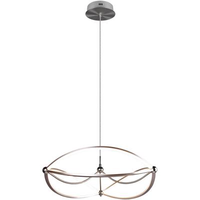 LED Hanglamp - Trion Charis - 42W - Warm Wit 3000K - Dimbaar - Rond - Mat Nikkel - Aluminium LED Hanglamp - Trion Charis - 42W - Warm Wit 3000K - Dimbaar - Rond - Mat Nikkel - Aluminium