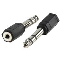 Valueline AC-007 kabeladapter/verloopstukje 3.5mm 6.35mm Zwart - thumbnail