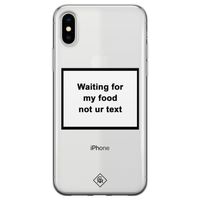 iPhone X/XS transparant hoesje - Waiting for my food - thumbnail