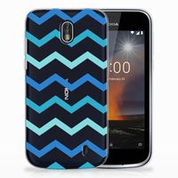 Nokia 1 TPU bumper Zigzag Blauw