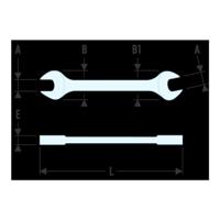 FACOM Vorksleutel lengte 90 mm, 1 stuk, 44.3,2X5,5