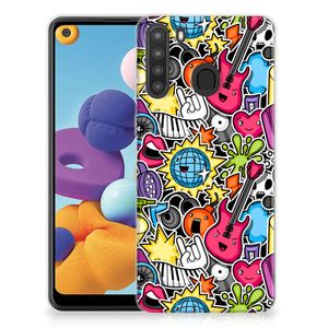 Samsung Galaxy A21 Silicone Back Cover Punk Rock