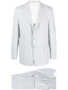 Eleventy single-breasted wool suit - Bleu