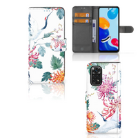 Xiaomi Redmi Note 11/11S Telefoonhoesje met Pasjes Bird Flowers