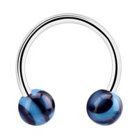 Circular barbell Chirurgisch staal 316L / Acryl Circular Barbells - thumbnail