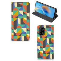 OPPO A74 4G Hoesje met Magneet Funky Retro - thumbnail