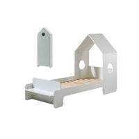 Vipack Casami Huisbed 90 x 200 cm + Kast met Deur - Mintgroen