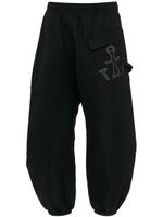 JW Anderson pantalon de jogging Twisted imprimé - Noir - thumbnail