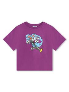 Kenzo Kids t-shirt en coton à imprimé graphique - Violet