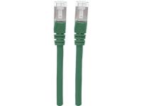 Intellinet 740968 RJ45 Netwerk Aansluitkabel CAT 6A S/FTP 5.00 m Groen Folie afscherming, Afscherming gevlochten, Afgeschermd, Geschikt voor HDMI, Halogeenvrij
