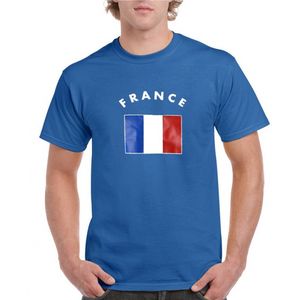 Blauw heren t-shirt Frankrijk