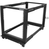 StarTech.com 12U open-frame serverrack met 4 stijlen met verstelbare diepte incl. zwenkwielen/stelpo - thumbnail